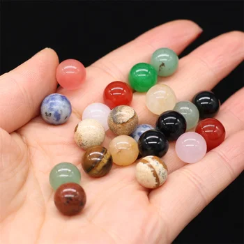 10шт Perle Od Prirodnog kamena 8 mm, Bez Rupa Okrugli Poludragog Za Sobnih Biljaka Ukras Za Akvarij