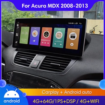 128 g 12,3-inčni Android 10 za Honda Acura MDX 2008 2009 2010 2011 2012 2013 Android Media Auto-Radio Audio GPS Apple Carplay