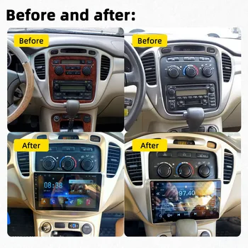 2 Din Android Auto Radio za Toyota Highlander 2000-2007 Auto Stereo FM navigaciju WIFI BT Media player Android Auto