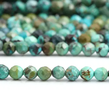 2020 Perle od Prirodnog Kamena Okruglog Oblika u Afričkom Stilu, sa Tirkizno Granica, Rasute Perle za Izradu Nakita DIY Narukvica i Ogrlica 2 3 4 Mm