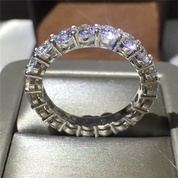 2020 Prsten s Obećanjem Vječnost prsten od 925 sterling srebra 4 mm AAAAA cz Angažman Vjenčano Prstenje za žene i Muškarce Upadljiv Nakit Poklon