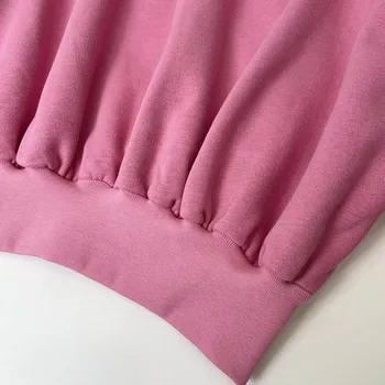 22 Jesensko-Zimska Moda Y2K Hoodies Majica Ženska Luksuzna Pink Dugi Rukav Na Pertla Pamuk Sportski Odijelo Slobodna Runo Odjeća