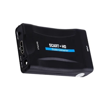 FHD 1080P SCART HDMI kompatibilan audio-Video Upscale Pretvarač ac Adapter za AV signala za HD TV-DVD za Sky Box Tv STB