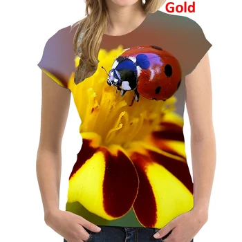 Ljetna Nova Moda Ženska casual majica Kratkih rukava i po cijeloj površini Božje kravu u obliku životinja 2022 godine