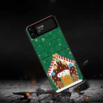 Torbica za telefon Samsung Galaxy Z Flip3 5G Z Flip 4 Torbica za Galaxy Z Flip Tvrda Torbica za PC Božić, Crtani film Djed Mraz Lutka