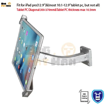 Univerzalni zidni držač za tablet, противоугонный stolni nosač, nosač za zaključavanje, postolje za zaslon za 10,1-12,9 iPad Samsung, ASUS