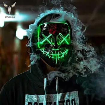 WAYLIKE Halloween Led Maska Večernje Maska Маскарадная Maska Neonske Maska Osvijetljena U Mraku Maskara Maska Horor Osvijetljena