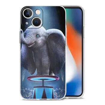 Мультяшный Draga Dumbo Torbica Za Telefon iPhone 14 13 11 12 Pro Max X XS XR 7 8 Plus SE Transparentno Mekana Silikonska Torbica Fundas Coque